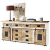 SIDEBOARD 200/90/45 cm  in Braun, Schwarz, Weiß  - Schwarz/Braun, KONVENTIONELL, Holz/Metall (200/90/45cm) - Livetastic
