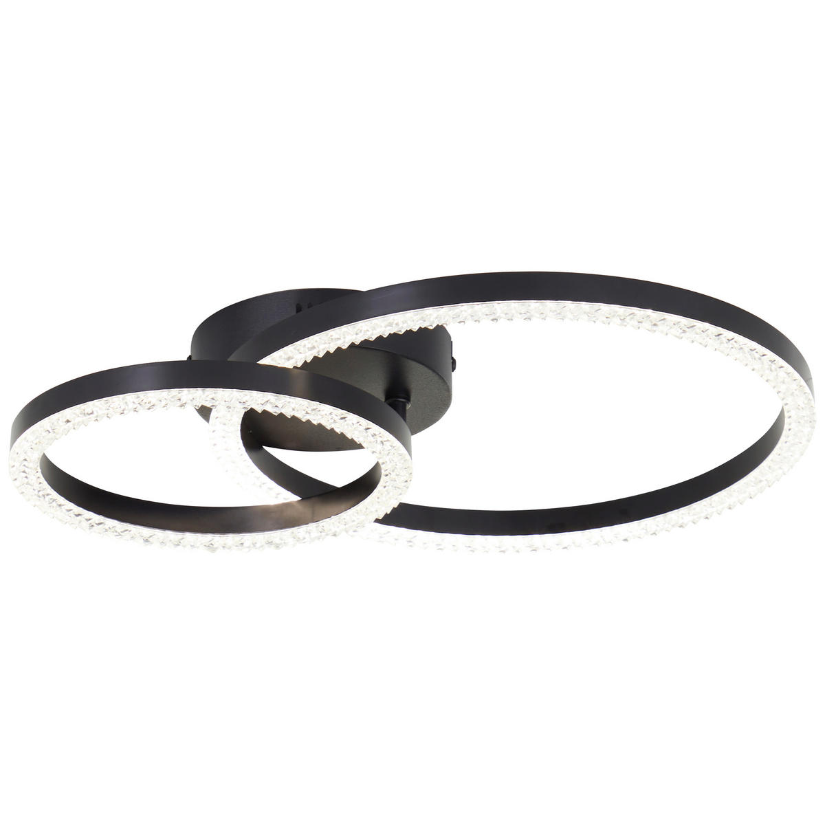 LED-DECKENLEUCHTE    40/30/7,7 cm  - Schwarz, Design, Kunststoff/Metall (40/30/7,7cm) - Brilliant