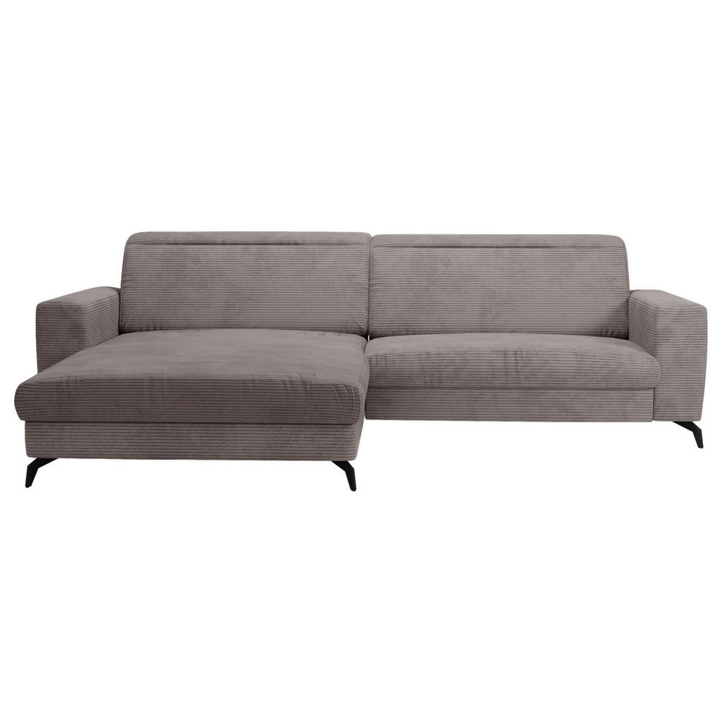 Thumbnail - Cantus Ecksofa, Taupe, Textil, 3-Sitzer, Ottomane links, L-Form, 290x178 cm, Rücken echt, Wohnzimmer, Sofas & Couches, W...