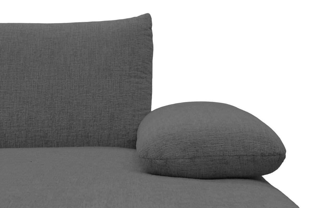 ECKSOFA 200 030 Grau Chenille  - Beige/Schwarz, MODERN, Textil/Metall (274/155cm) - Livetastic