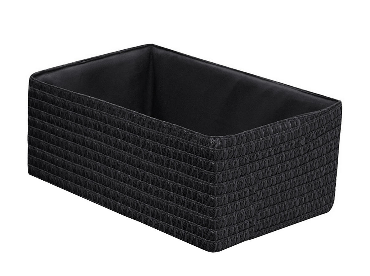 REGALKORB 32/23/14 cm   - Schwarz, Basics, Kunststoff/Textil (32/23/14cm) - Landscape