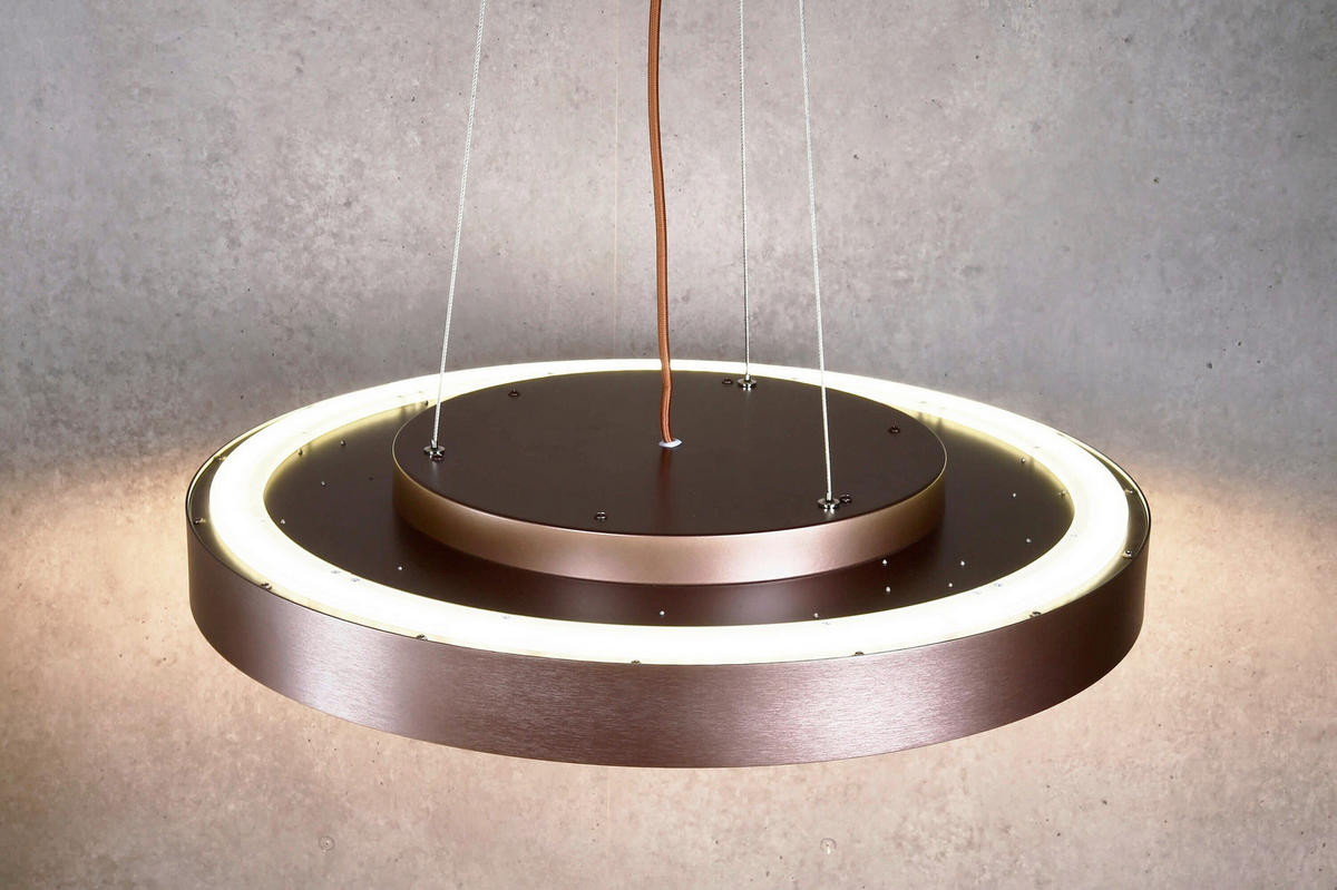LED-HÄNGELEUCHTE Menkar 60/60/220 cm   - Kupferfarben, Design, Metall (60/60/220cm)