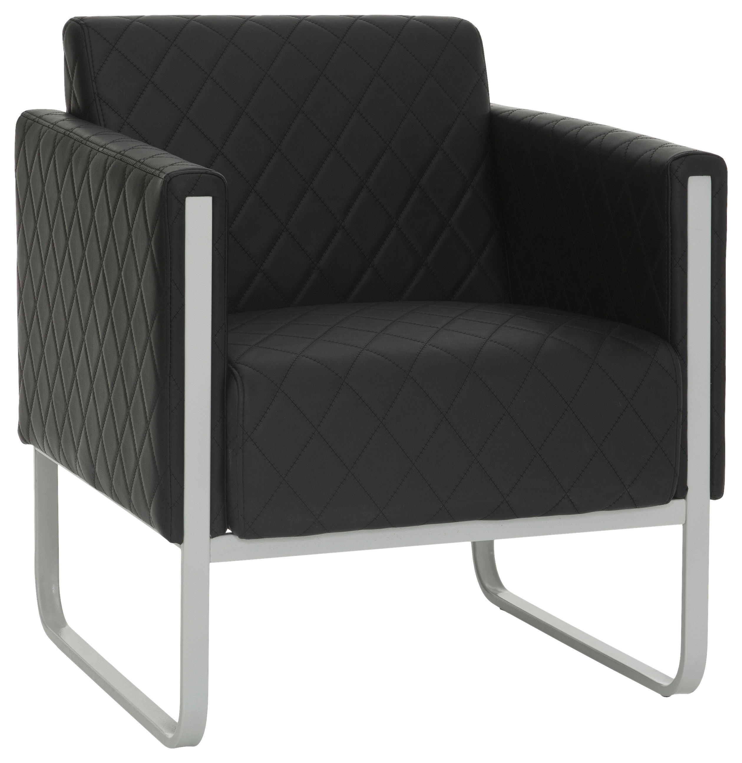 FÅTÖLJ i textil svart, ljusgrå  - ljusgrå/grå, Modern, metall/textil (67/78/71cm) - MID.YOU