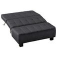 SCHLAFSOFA  in Grau  - Schwarz/Grau, Design, Textil/Metall (125/92/102cm) - Novel