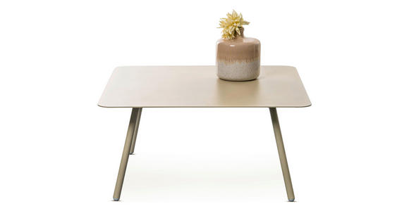 BEISTELLTISCH 75/75/35 cm Creme rechteckig - Creme, Design, Metall (75/75/35cm) - Xora