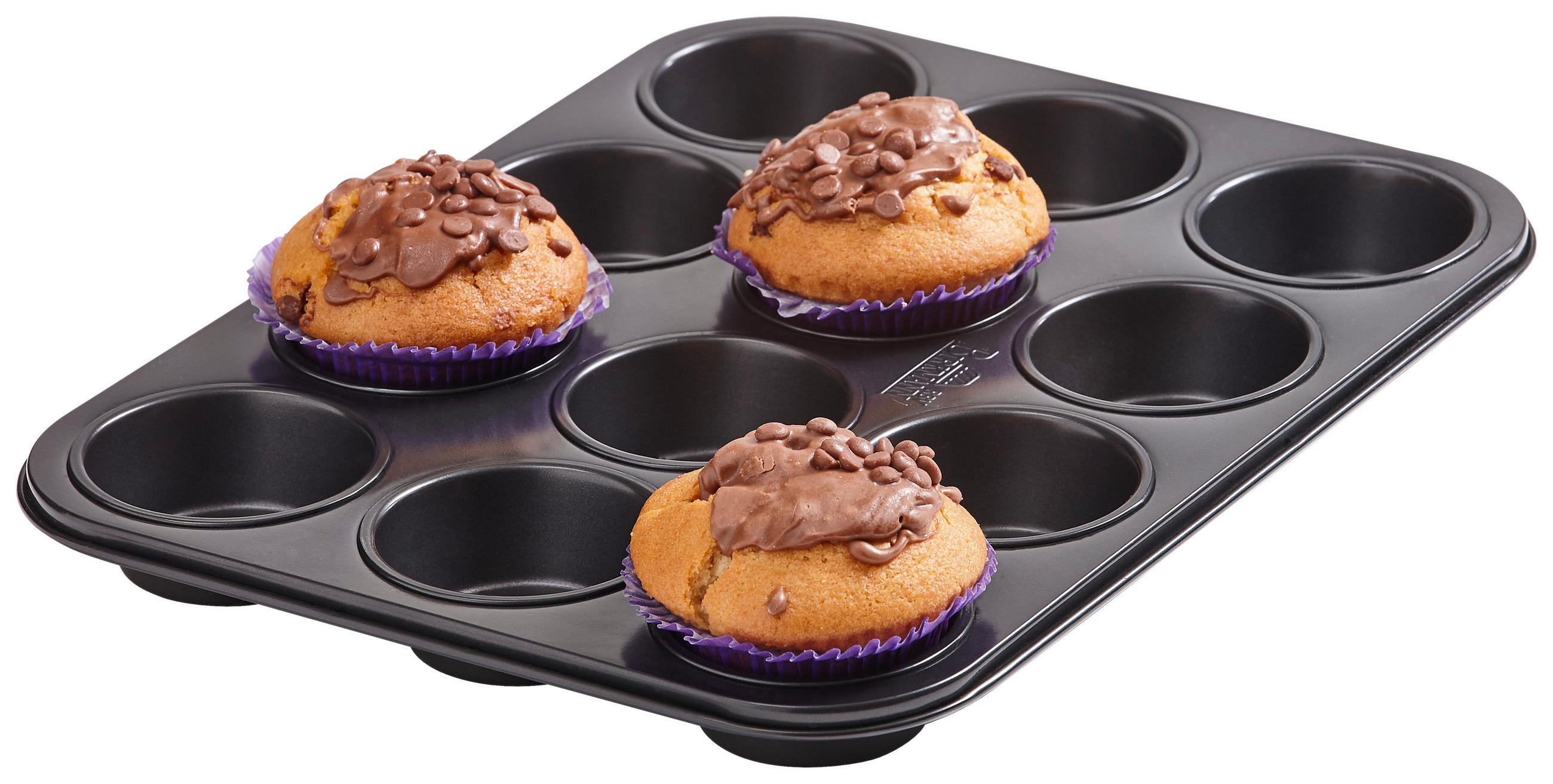 MUFFINFORM - Schwarz, Basics, Metall (27/38cm) - Birkmann