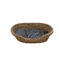 TIERBETT Wasserhyazinthe Oval - Naturfarben/Grau, KONVENTIONELL, Naturmaterialien (53/40/14cm)