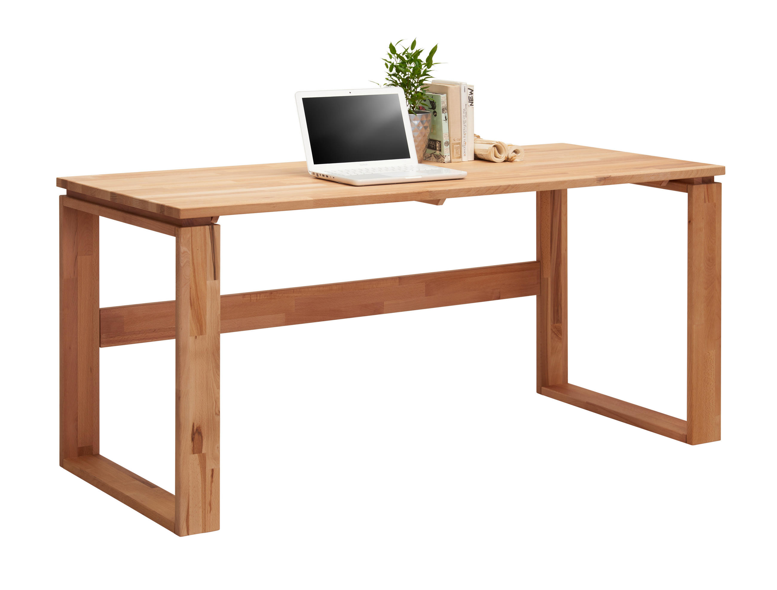 SCHREIBTISCH 160/70/75 cm  in Buchefarben  - Buchefarben, KONVENTIONELL, Holz (160/70/75cm) - Linea Natura