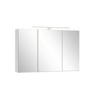 SPIEGELSCHRANK 100/64/20 cm  - Wildeiche/Edelstahlfarben, Trend, Glas/Holzwerkstoff (100/64/20cm) - Held