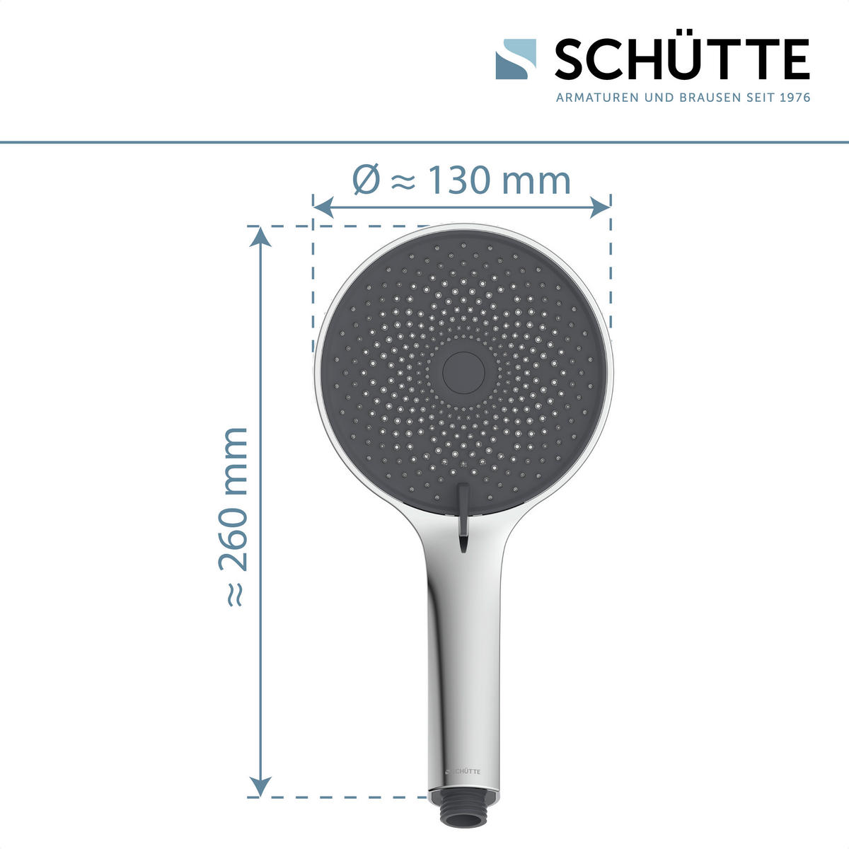 Handbrause Samoa Rain   - Chromfarben/Anthrazit, Kunststoff (13/26/3cm) - Schütte