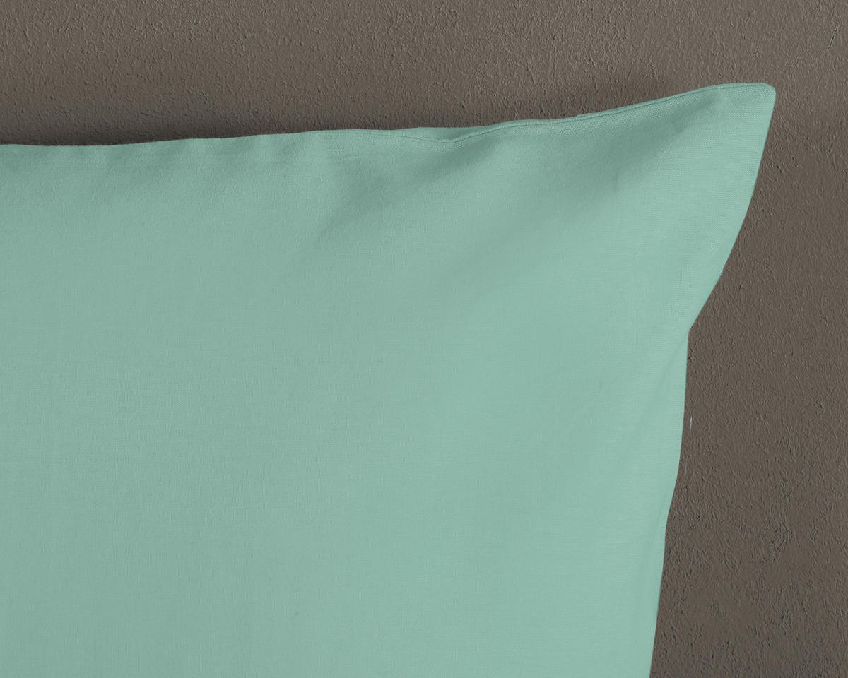 WENDEBETTWÄSCHE Good Morning Renforcé 140/200 cm  - Salbeigrün/Mintgrün, Design, Textil (140/200cm)