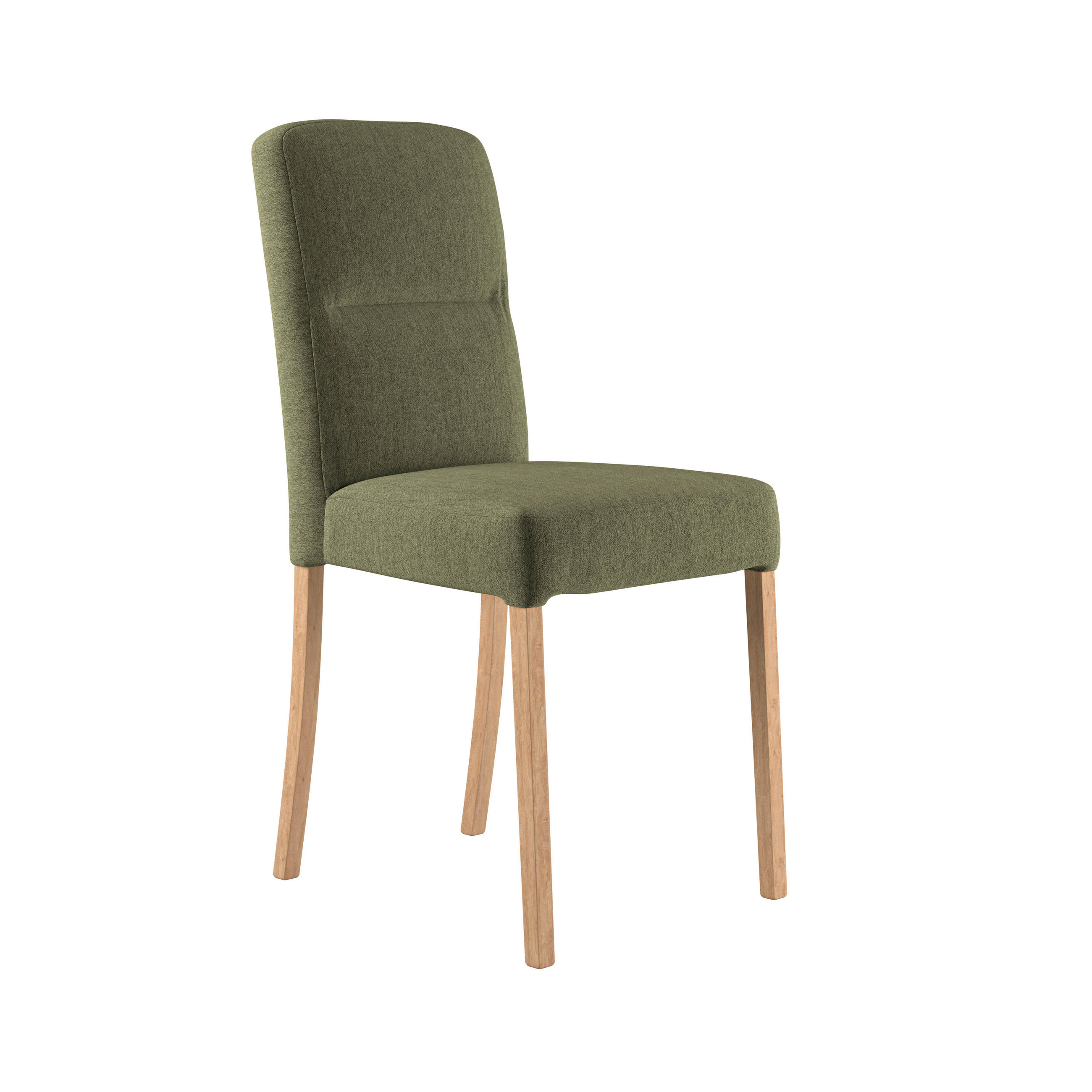 STUHL - Eichefarben/Grün, KONVENTIONELL, Holz/Textil (43/91/58cm)