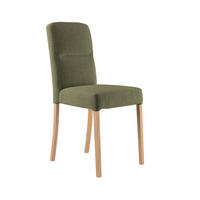 STUHL - Eichefarben/Grün, KONVENTIONELL, Holz/Textil (43/91/58cm)