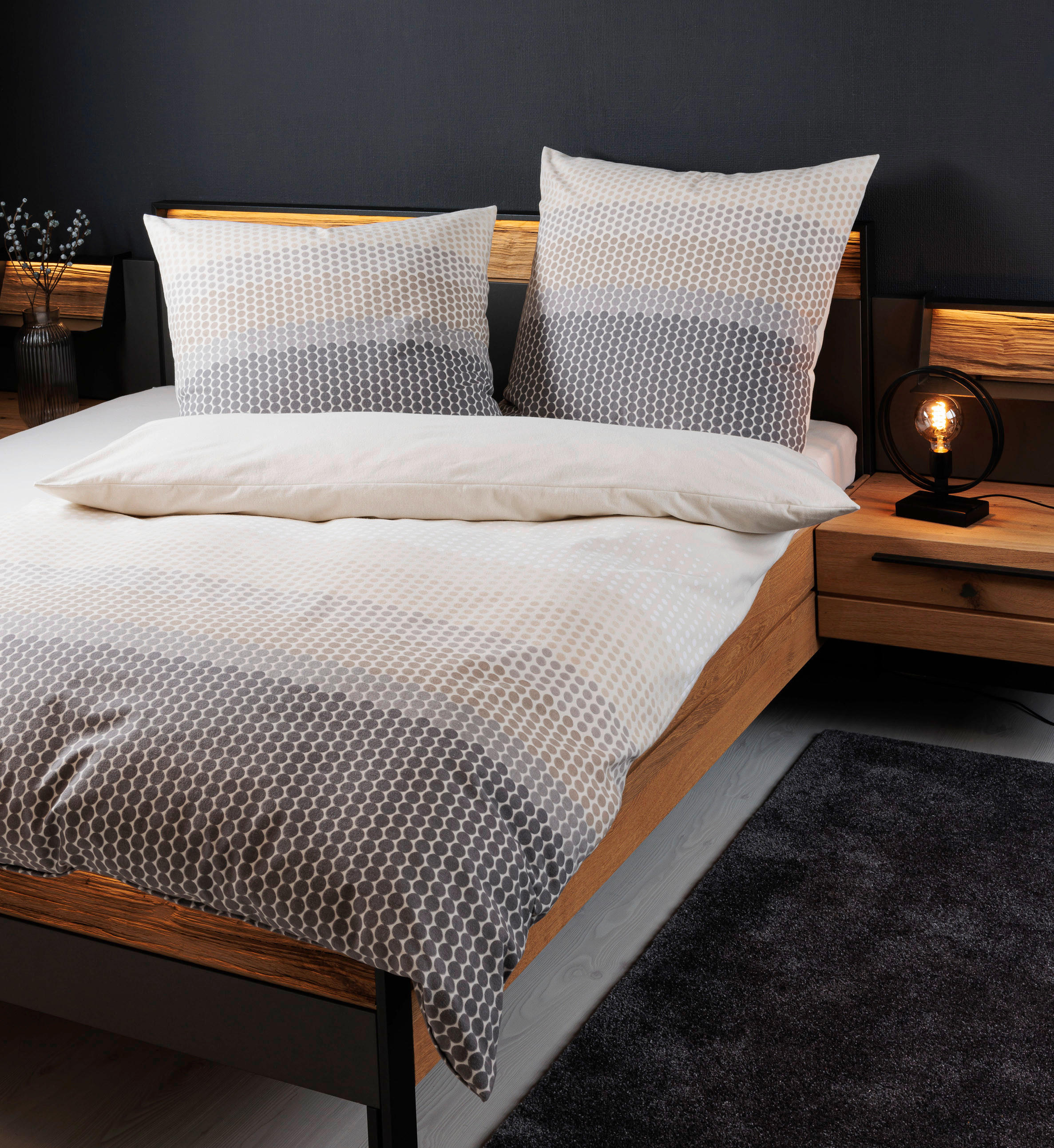 BETTWÄSCHE Biber 135/200 cm  - Grau, Design, Textil (135/200cm) - Janine