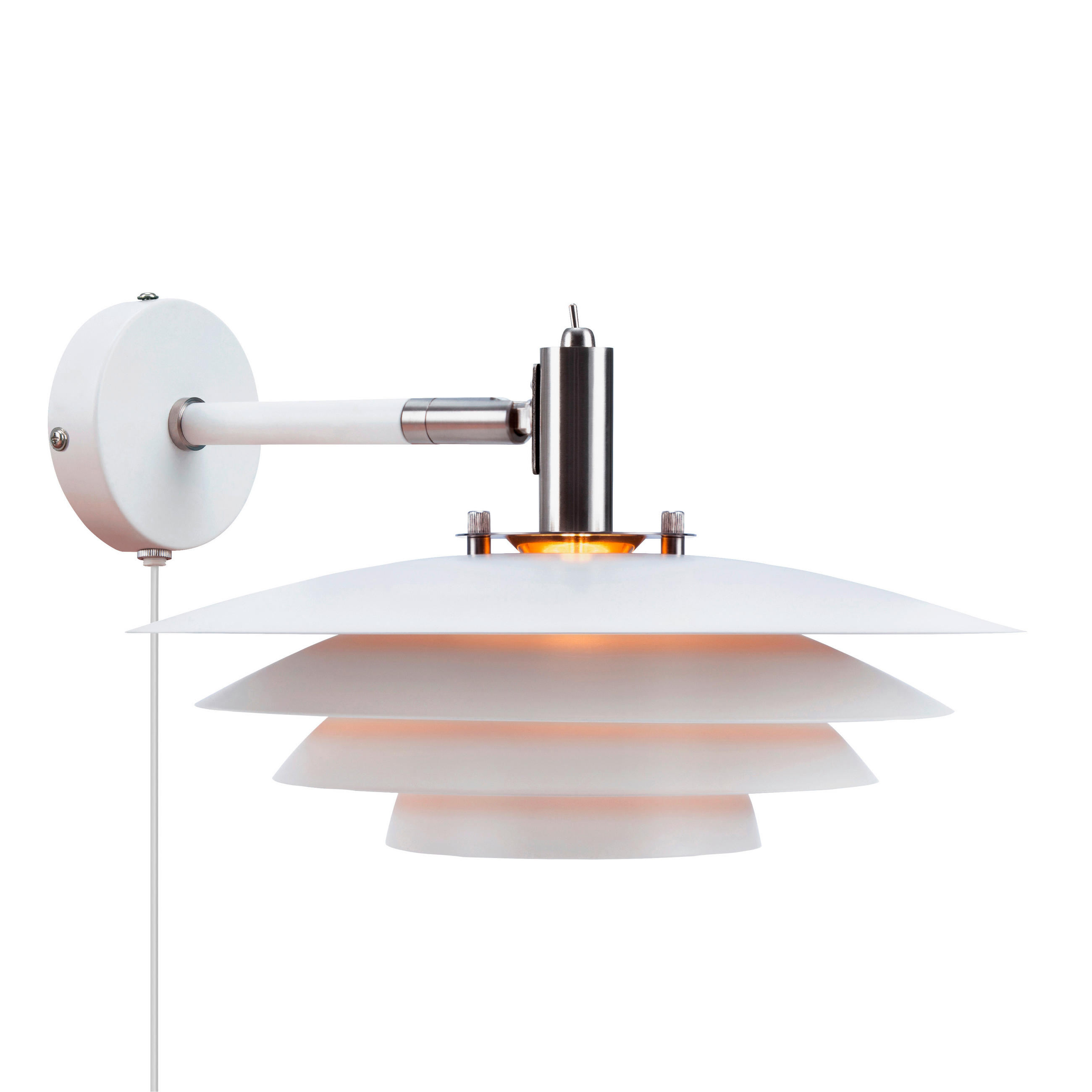 WANDLEUCHTE Bretagne 30/18 cm   - Weiß, Design, Metall (30/18cm) - Nordlux