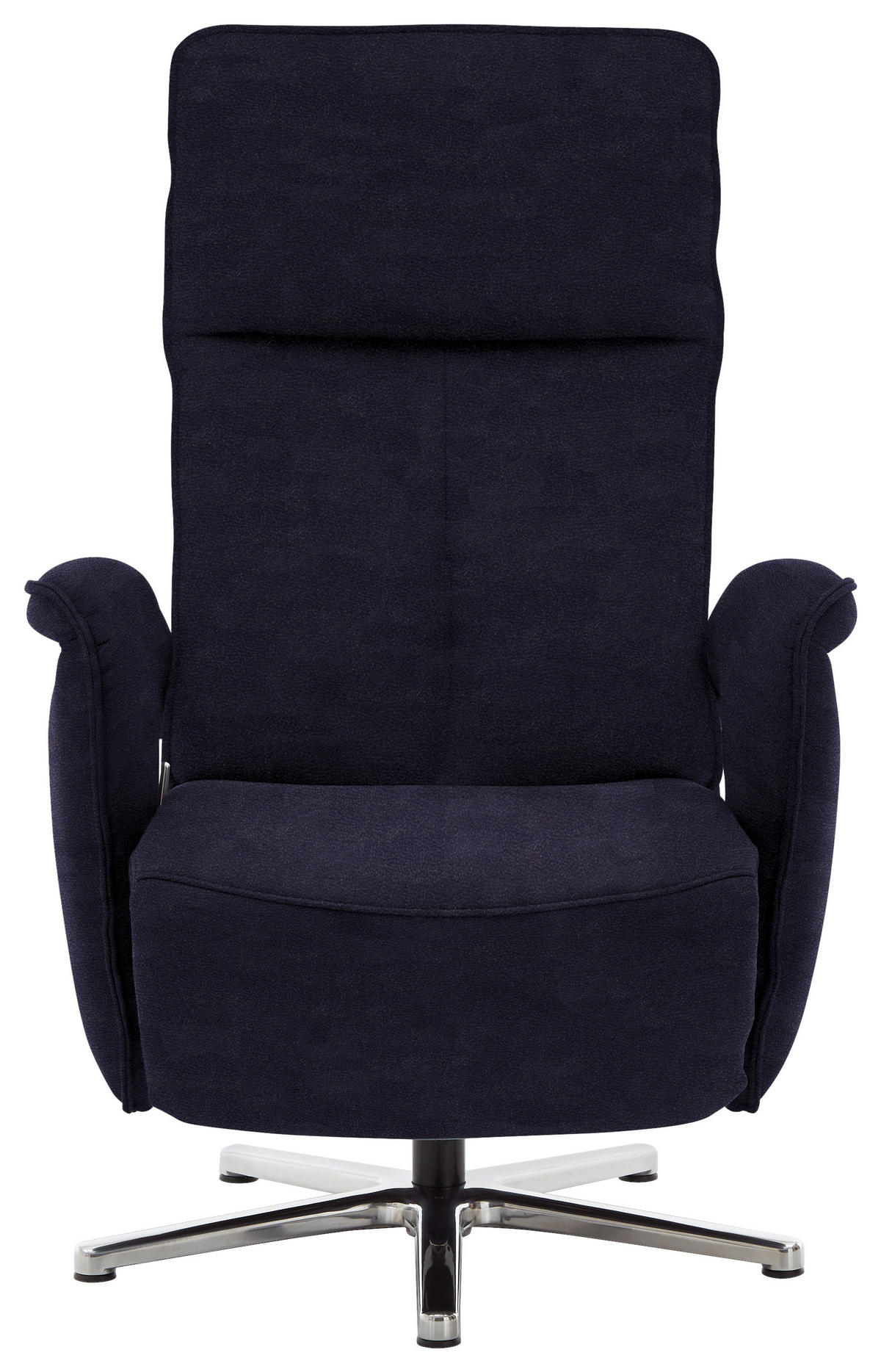 RELAXSESSEL Mikrofaser Kopfteilverstellung    - Chromfarben/Schwarz, Design, Textil/Metall (77/110/87cm) - Valdera