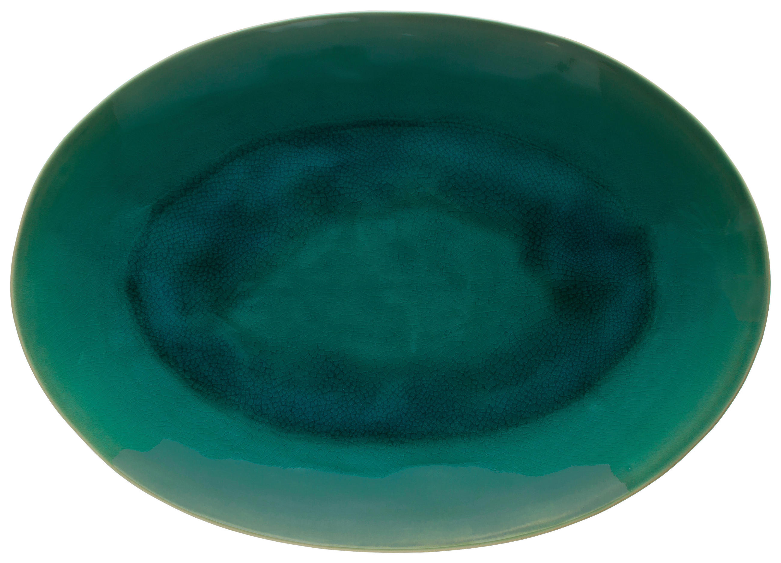 SERVIERPLATTE RIVIERA 40/29 cm  - Türkis, Basics, Keramik (40/29cm) - Costa Nova