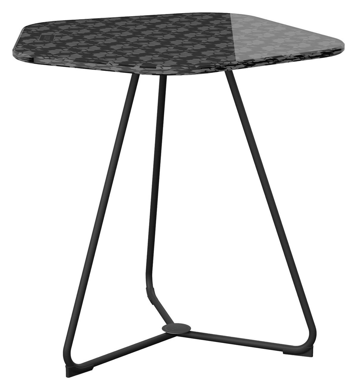 BEISTELLTISCH in Metall, Glas 41/41,2/41,1 cm  - Anthrazit, Design, Glas/Metall (41/41,2/41,1cm) - Joop!