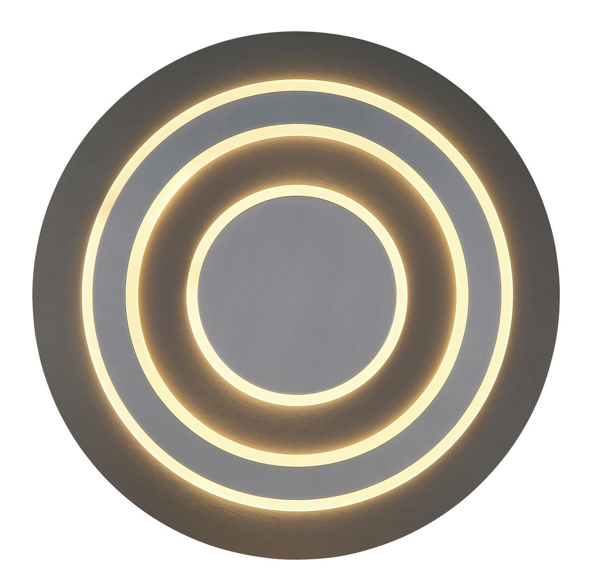 LED PLAFONJERA - siva/opal, Osnovno, metal/plastika (48/5.2cm)