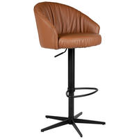 BAROVÁ ŽIDLE, černá, koňaková - černá/koňaková, Design, kov/kůže (57/96,5-114/58,5cm) - Dieter Knoll