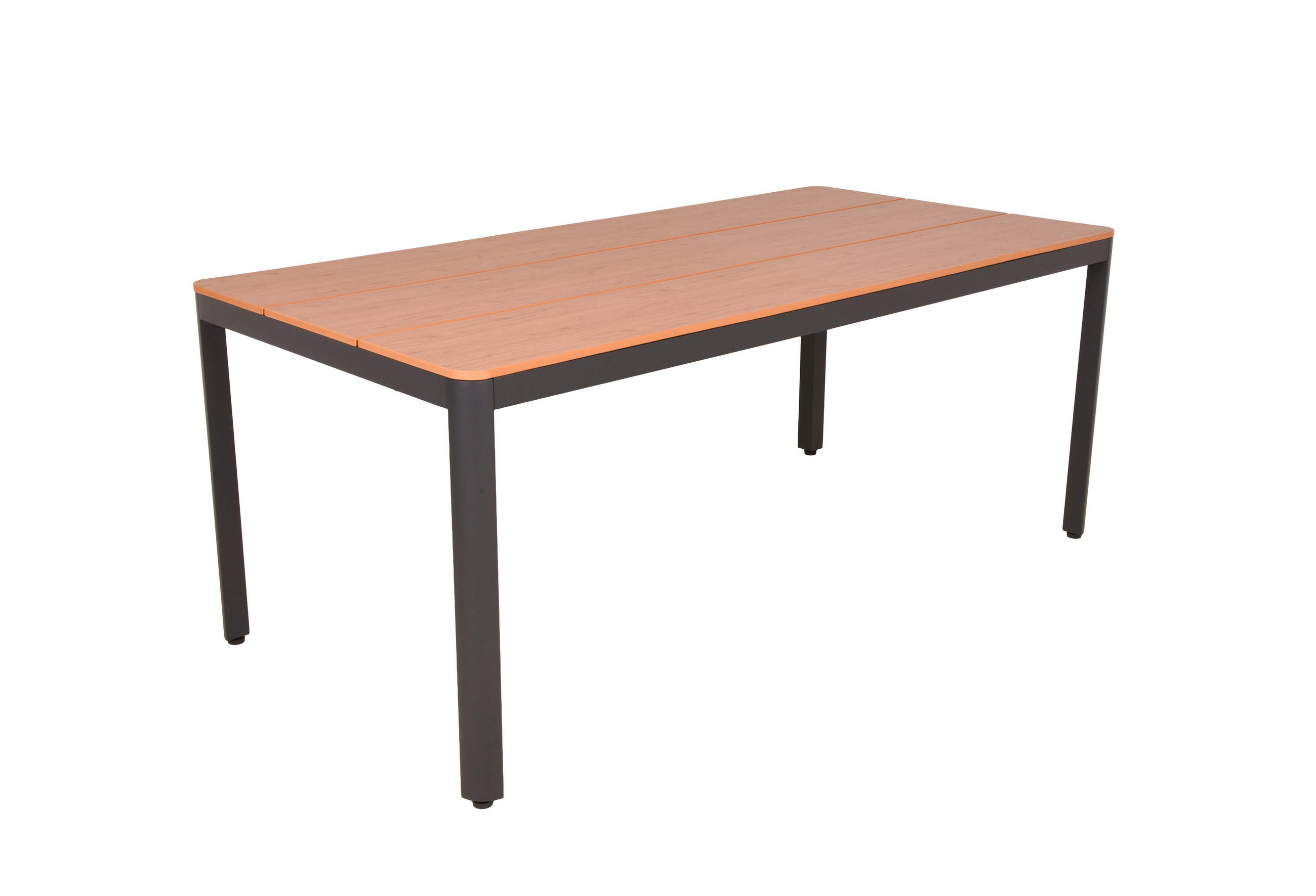 GARTENTISCH 91/74/180 cm Metall, Kunststoff rechteckig  - Anthrazit/Braun, MODERN, Kunststoff/Metall (91/74/180cm) - Gardenson