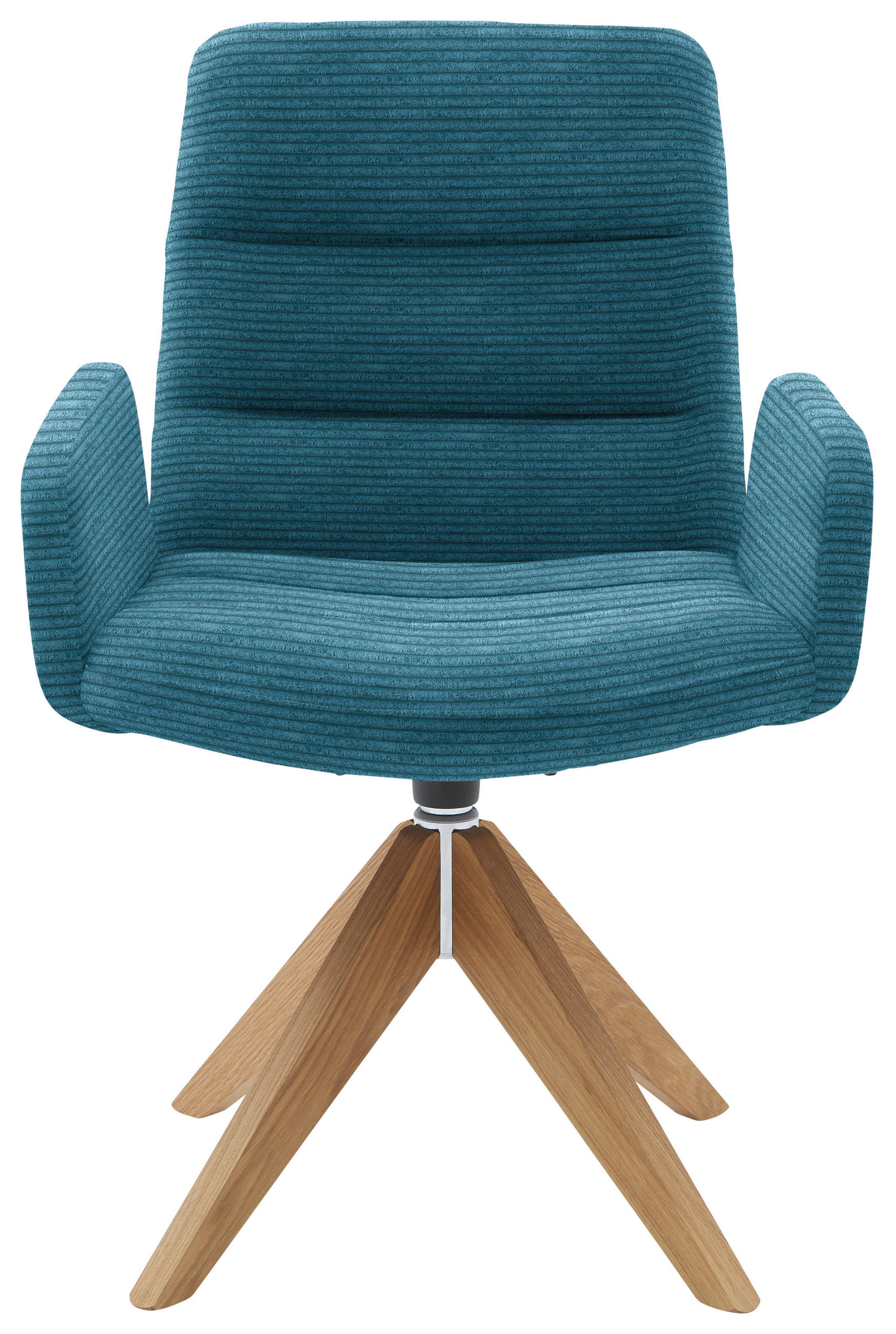 ARMLEHNSTUHL - Petrol/Naturfarben, Design, Holz/Textil (61/88/66cm) - Dieter Knoll