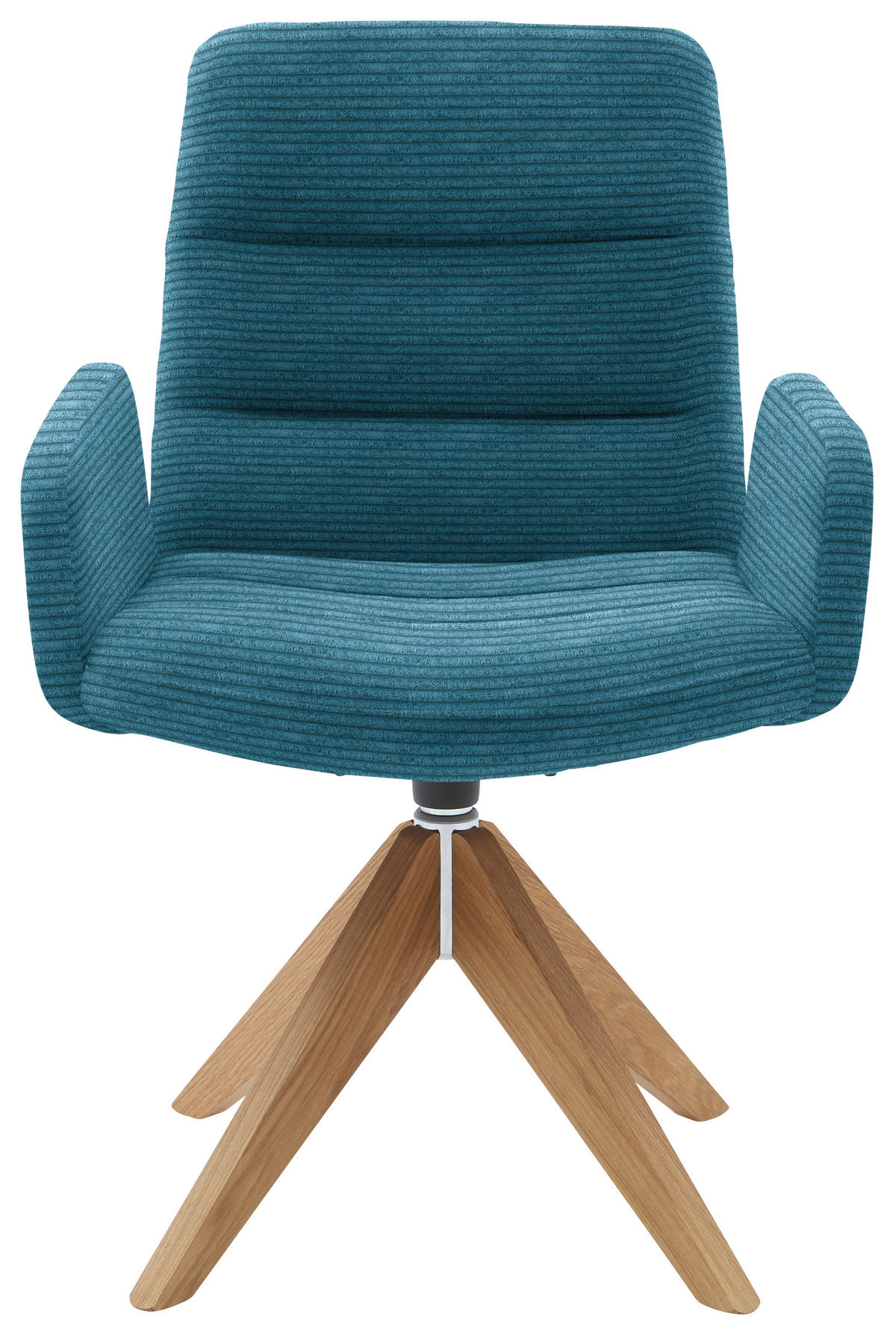 ARMLEHNSTUHL - Petrol/Naturfarben, Design, Holz/Textil (61/88/66cm) - Dieter Knoll
