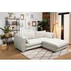 ECKSOFA in Struktur Creme  240/201 cm  - Creme/Schwarz, Design, Kunststoff/Textil (240/201cm) - MID.YOU