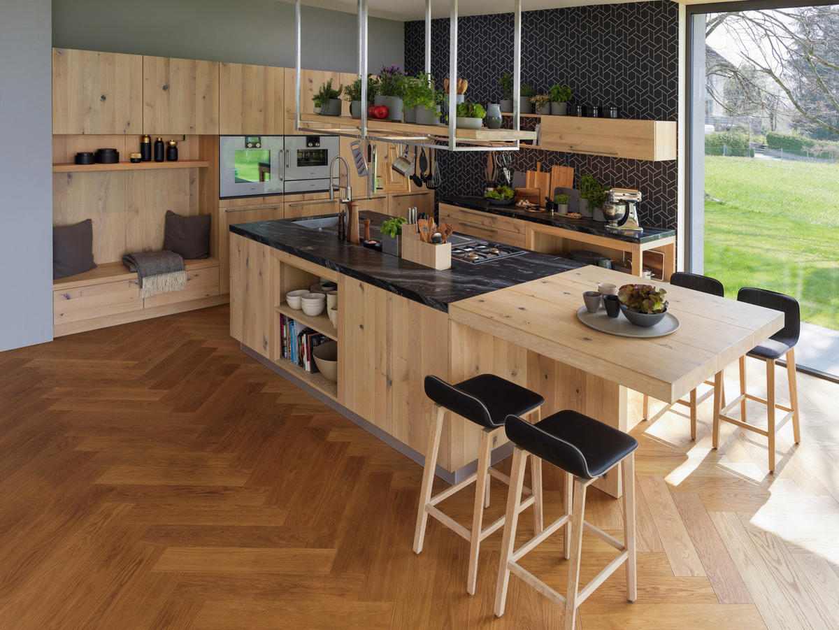 EINBAUKÜCHE   - Eichefarben, Natur, Holz - TEAM 7