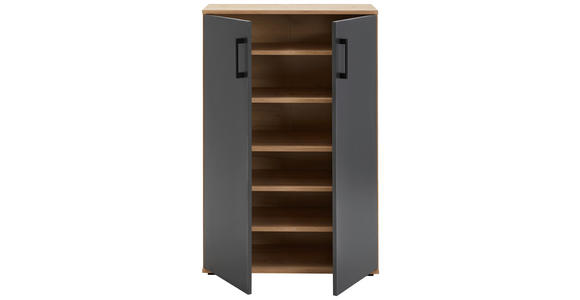 SCHUHSCHRANK 70/106/29,5 cm  - Anthrazit/Schwarz, KONVENTIONELL, Holzwerkstoff/Kunststoff (70/106/29,5cm) - Xora
