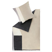 WENDEBETTWÄSCHE SW-Jolie anthrazit Satin 155/220 cm  - Anthrazit/Beige, Design, Textil (155/220cm) - Schöner Wohnen