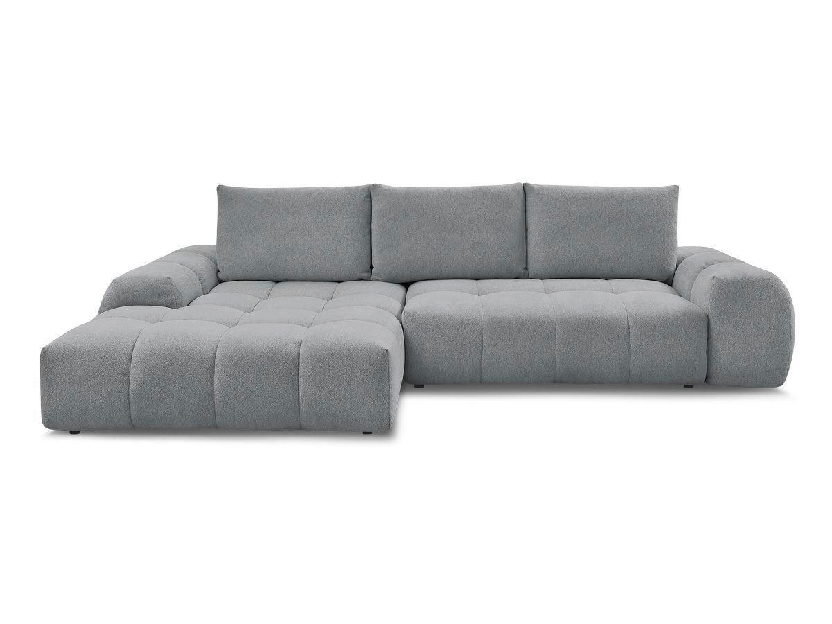 ECKSCHLAFSOFA EVEREST  mit Rücken echt, Armteil links, Armteil rechts Flachgewebe Dunkelgrau  - Dunkelgrau/Schwarz, MODERN, Kunststoff/Textil (180/318cm) - Livetastic