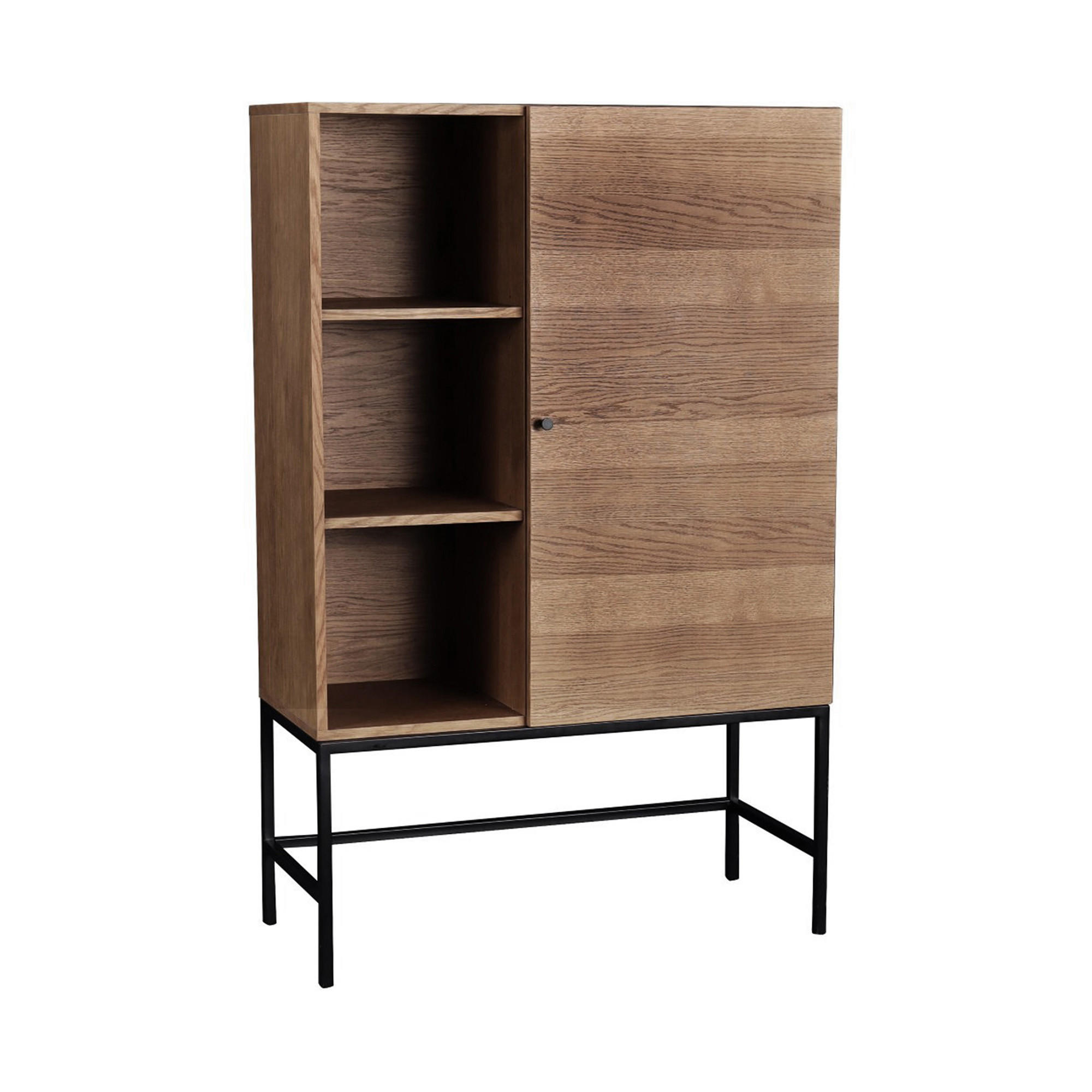 HÖG BYRÅ  i 90/140/40 cm  - svart/mörkbrun, Klassisk, metall/trä (90/140/40cm) - Niels Andersson
