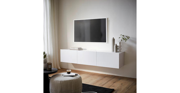 LOWBOARD Weiß  - Weiß, Design, Holzwerkstoff (180/36,7/42cm) - Hom`in