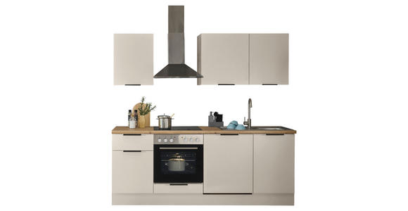 KÜCHENLEERBLOCK   in Kaschmir  - Kaschmir/Schwarz, Basics, Holzwerkstoff/Metall (220/211/60cm) - Xora