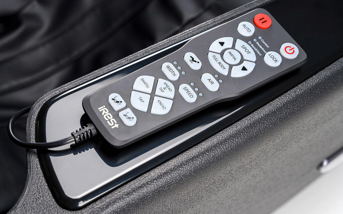 MASSAGESESSEL  mit Lederlook Schwarz integrierte Lautsprecher, Relaxfunktion, Liegefunktion, Netzbetrieb, Massagefunktion, Herz-Waage-Funktion, abwischbar, Bluetooth-Lautsprecher, Rückenlehne in S-Form  - Schwarz, KONVENTIONELL, Kunststoff/Textil (76/115/155-168cm) - Welnova