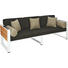 LOUNGE ZOFA tikovina masivno, trd les aluminij - naravna/črna, Design, kovina/tekstil (220/61/81,5cm) - Ambia Garden LOUNGE ZOFA tikovina masivno, trd les aluminij - naravna/črna, Design, kovina/tekstil (220/61/81,5cm) - Ambia Garden