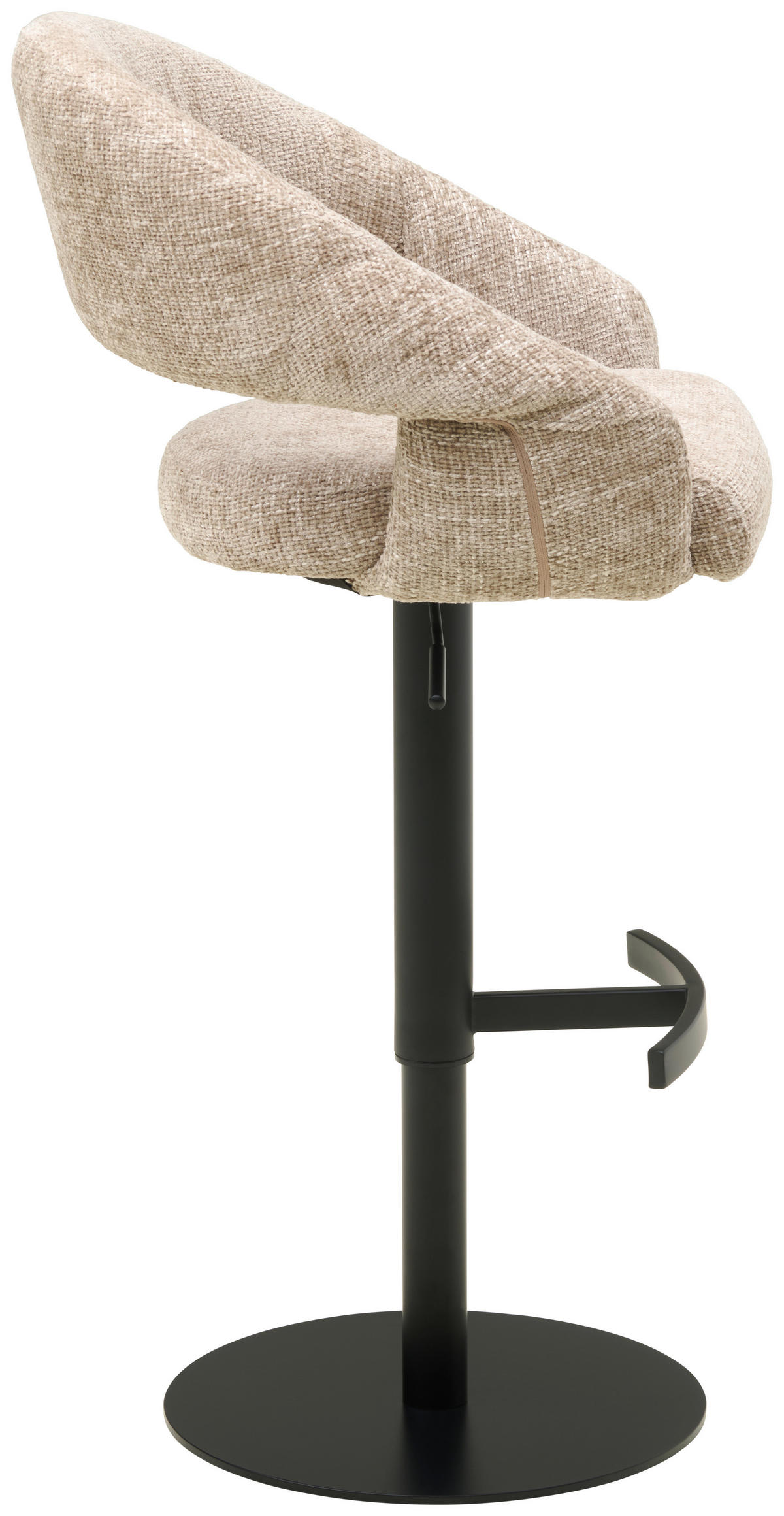 BAROVÁ STOLIČKA, čierna, béžová - čierna/béžová, Konventionell, kov/textil (56,5/87-112/57,5cm) - Livetastic