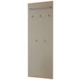 GARDEROBENPANEEL  in 60/170/10 cm  - Taupe/Eichefarben, Design, Holzwerkstoff/Metall (60/170/10cm) - Novel