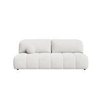 SCHLAFSOFA Chenille Creme  inkl. Zierkissen, Rückenkissen, Bettkasten, Schlaffunktion, Rücken echt, Liegefläche im Originalstoff  - Creme/Schwarz, MODERN, Kunststoff/Textil (210/88/104cm) - Milino