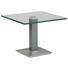 BEISTELLTISCH in Metall, Glas 60/60/46-65 cm - Edelstahlfarben/Grau, Design, Glas/Kunststoff (60/60/46-65cm) BEISTELLTISCH in Metall, Glas 60/60/46-65 cm - Edelstahlfarben/Grau, Design, Glas/Kunststoff (60/60/46-65cm)