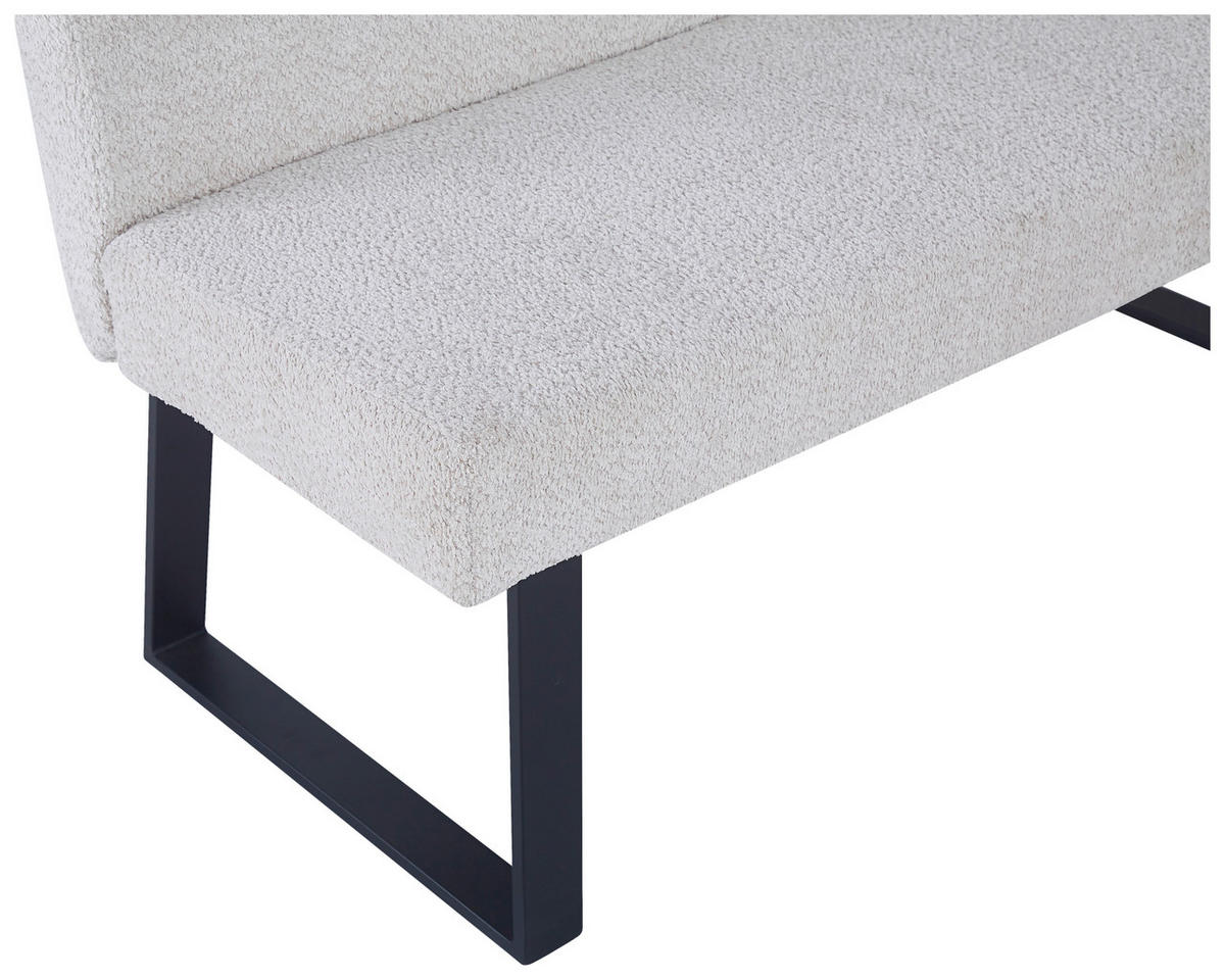 ECKBANK 150/190 cm  in Beige  - Beige/Schwarz, KONVENTIONELL, Textil/Metall (150/190cm) - MID.YOU