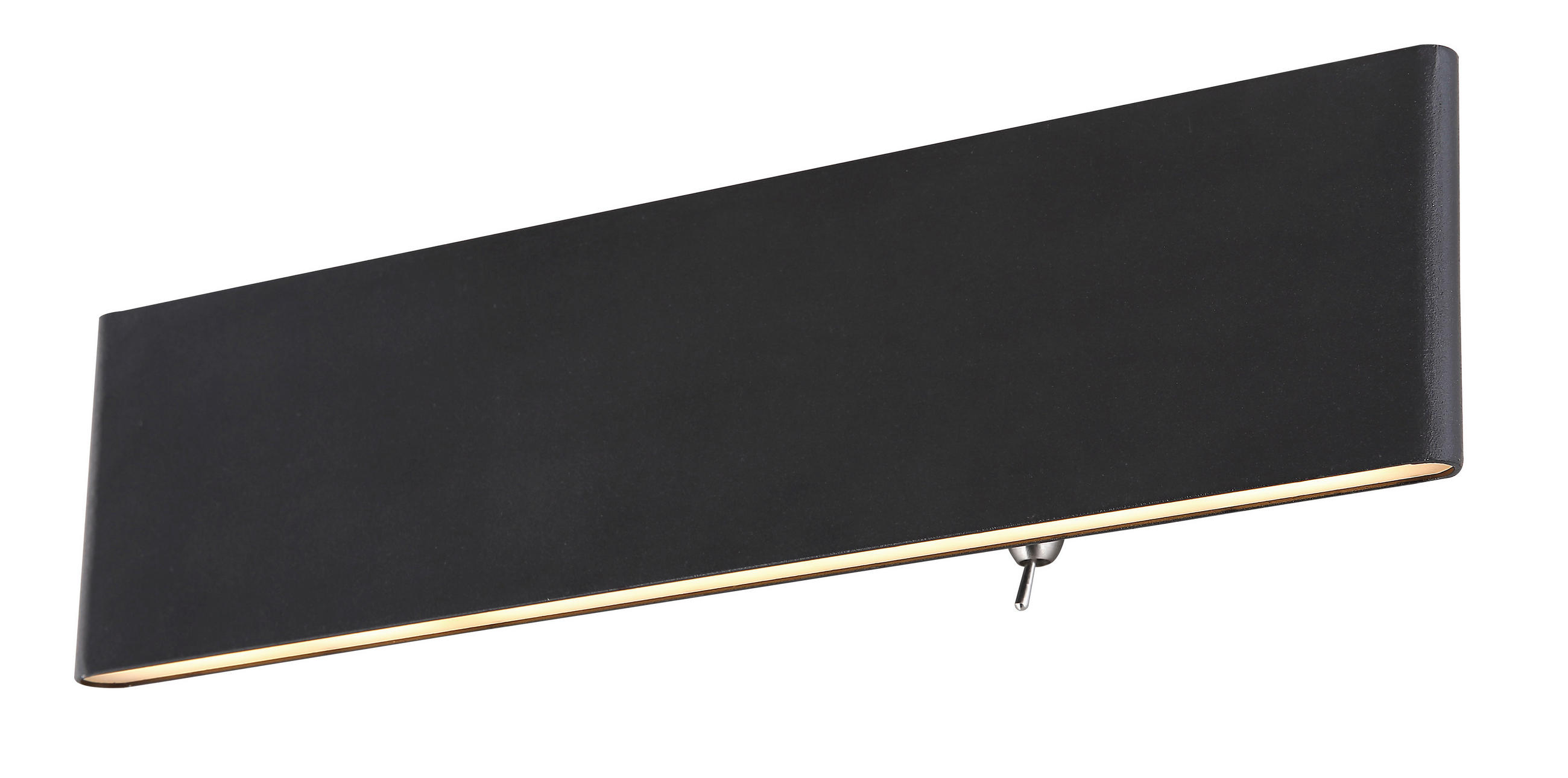 LED-WANDLEUCHTE Siegfried 29,5/4,5/8 cm   - Opal/Schwarz, Basics, Kunststoff/Metall (29,5/4,5/8cm) - Globo