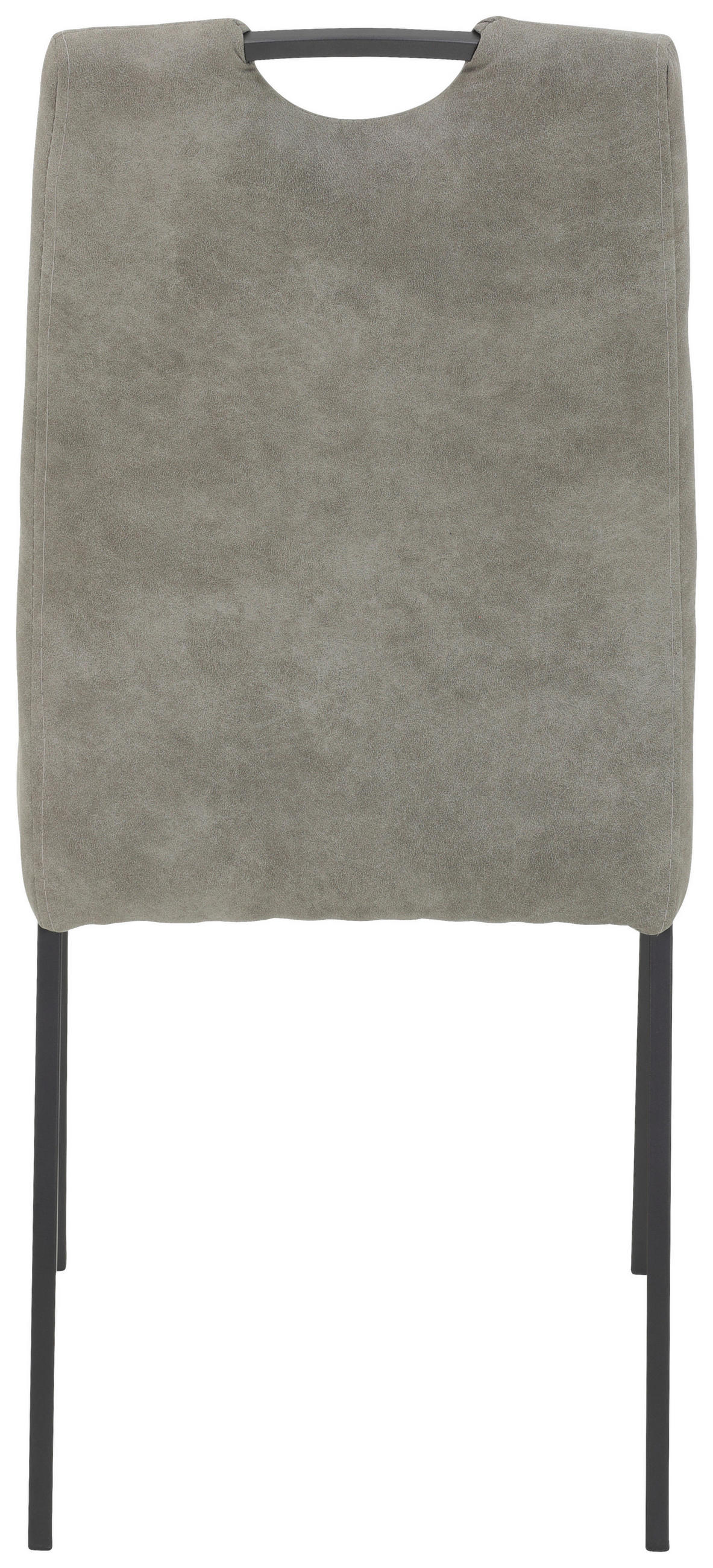 STUHL-SET 4 Stück  in Stahl Mikrofaser Metall, Textil  - Grau, MODERN, Textil/Metall (44/96/64cm) - MID.YOU