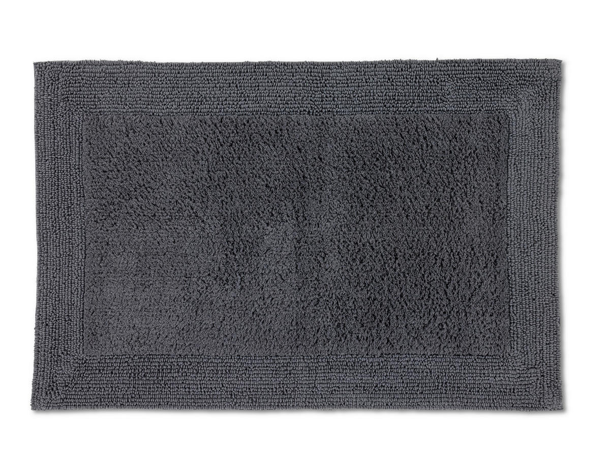 BADTEPPICH Bahamas Anthrazit 67/110 cm  - Anthrazit, Basics, Textil (67/110cm) - Schöner Wohnen