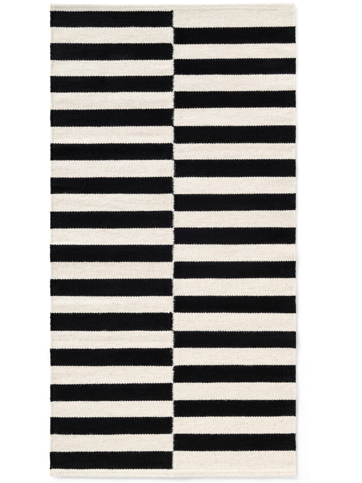 HANDWEBTEPPICH 80/150 cm Donna Schwarz, Weiß  - Schwarz/Weiß, Basics, Textil (80/150cm)