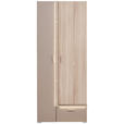 GARDEROBENSCHRANK  in 78/194/38 cm  - Chromfarben/Eichefarben, Design, Holzwerkstoff/Kunststoff (78/194/38cm) - Voleo