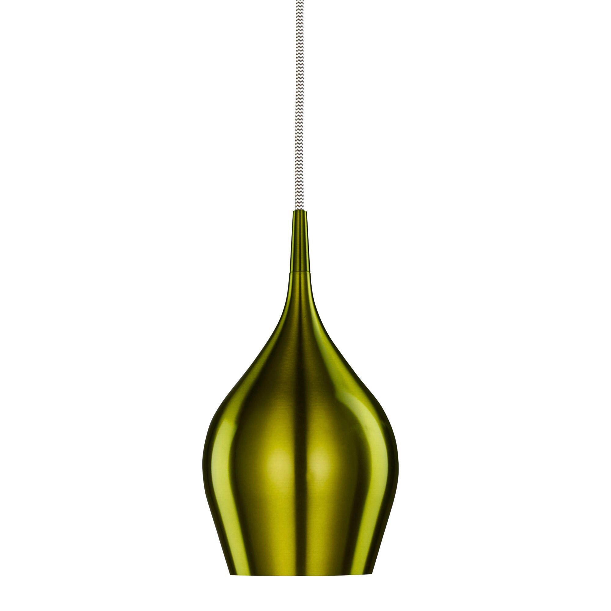 PENDELLEUCHTE Vibrant 12,3/142 cm   - Grün, LIFESTYLE, Metall (12,3/142cm) - Searchlight
