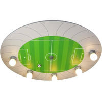 KINDERDECKENLEUCHTE Fußballstadion 71/53/7 cm   - Silberfarben/Grün, LIFESTYLE, Holzwerkstoff/Kunststoff (71/53/7cm)