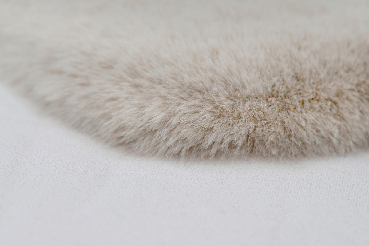 KOŽEŠINOVÝ KOBEREC, 60/90 cm, krémová - krémová, Trend, textil (60/90cm)
